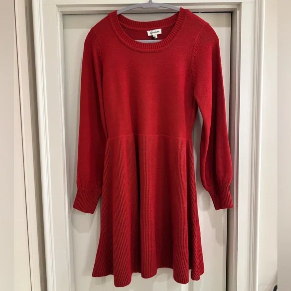 Sugarlips Balloon Sleeve Sweater Dress - Picture 2 of 5